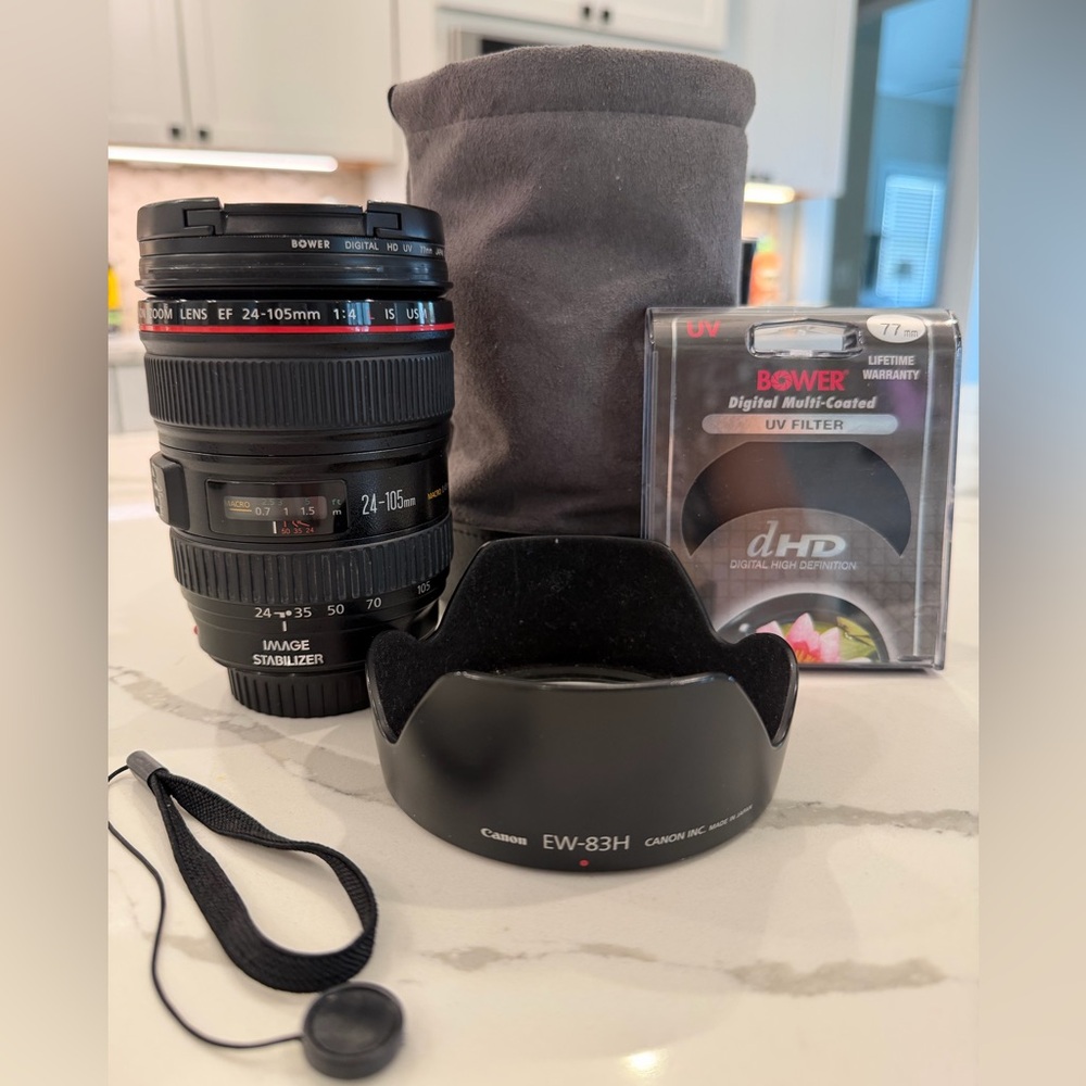 Canon EF 24-104mm f/4L IS USM Lens, Lens Hood, Case/bag, UV filter